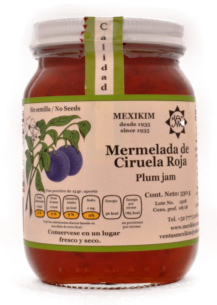 Mermelada de ciruela roja 330 gr.